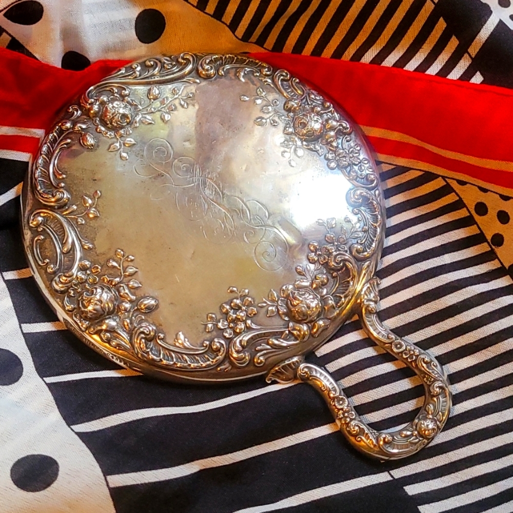 Antique Sterling Hand Mirror
